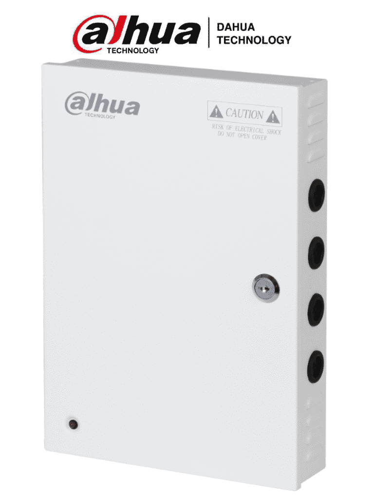 DAHUA DH-PFM342-9CH - Fuente de Poder de 12 Vcc 10 Amper/ Con Distribuidor para 9 Camaras/ Indicadores Led por Canal/ Voltaje de Entrada de 90 Vca-264V/ Fusibles Intercambiables/ Gabinete Metalico con Cerradura/ Protección Contra Descargas/ DAHUA DH-PFM342-9CH - Fuente de Poder de 12 Vcc 10 Amper/ Con Distribuidor para 9 Camaras/ Indicadores Led por Canal/ Voltaje de Entrada de 90 Vca-264V/ Fusibles Intercambiables/ Gabinete Metalico con Cerradura/ Protección Contra Descargas/